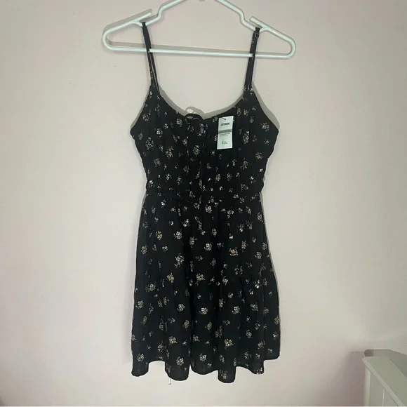 Cotton On | Dresses | Cotton On Women Black Floral Haven Tiered Mini Dress  | Poshmark